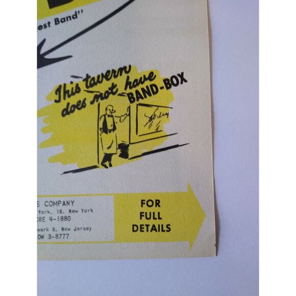 Chicago Coin Band Box Jukebox Flyer 1952 Original Animated Manikin Musicians NOS - Picture 8 of 11